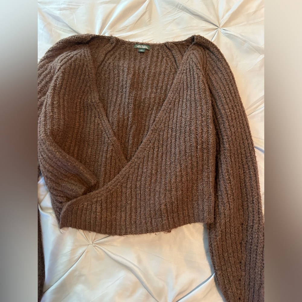 Size small brown surplice sweater